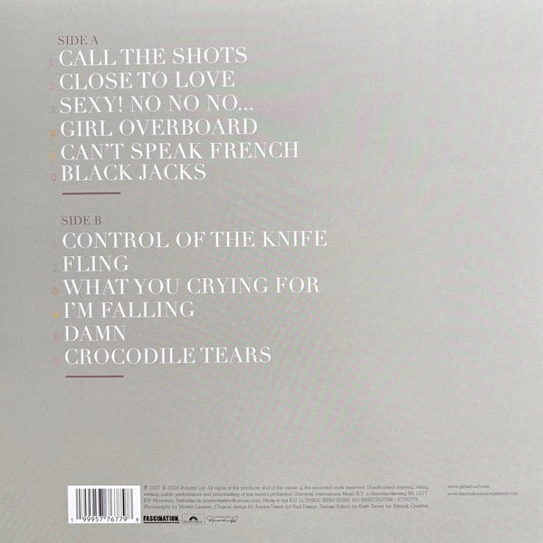 Image of Back Cover of LP - NEW/NEW - GIRLS ALOUD, Tangled Up (UMR; 5776779, UK 2026 Reissue, Inner & Insert, Limited Edition Purple Vinyl), , Tangled Up is the platinum-certified, critically acclaimed fourth studio album from Girls Aloud. Released in November 2007, the album features some of the band's most loved tracks including  Call The Shots ,  Sexy! No No No... ,  Can t Speak French ,  Girl Overboard  and  Black Jacks . - 3556113S