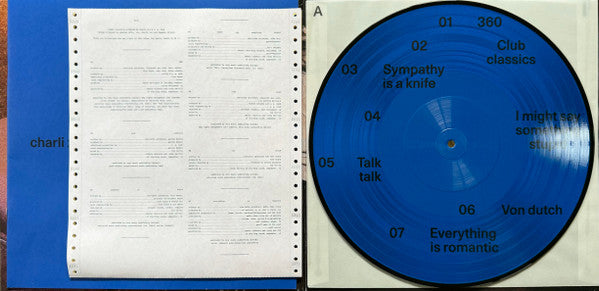 Image of Label Cover of LP - VG+/VG+ - CHARLI XCX, Brat (Atlantic; 075678611674, Europe 2024, Die Cut Gatefold Sleeve, Tractor Printer Insert, Booklet, POSTER MISSING, Blue Picture Disc), ,  - 2826303E