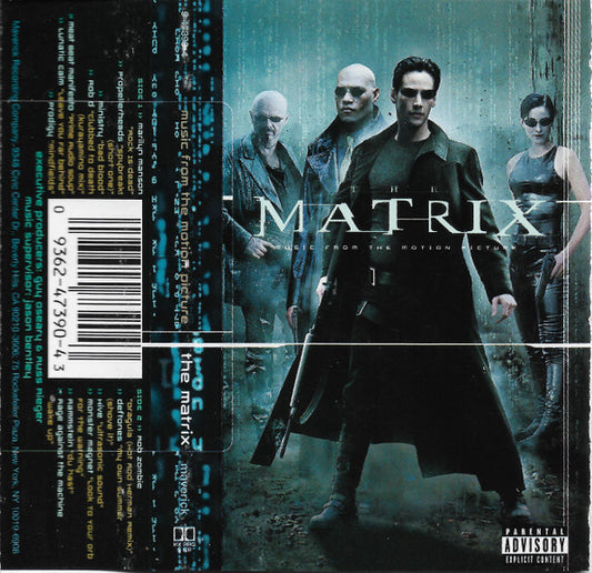 Image of Front Cover of Cassette - VG/VG+ - VARIOUS, The Matrix - Music From The Motion Picture (Maverick; 9 47390-4, US 1999), ,  - 2956009S
