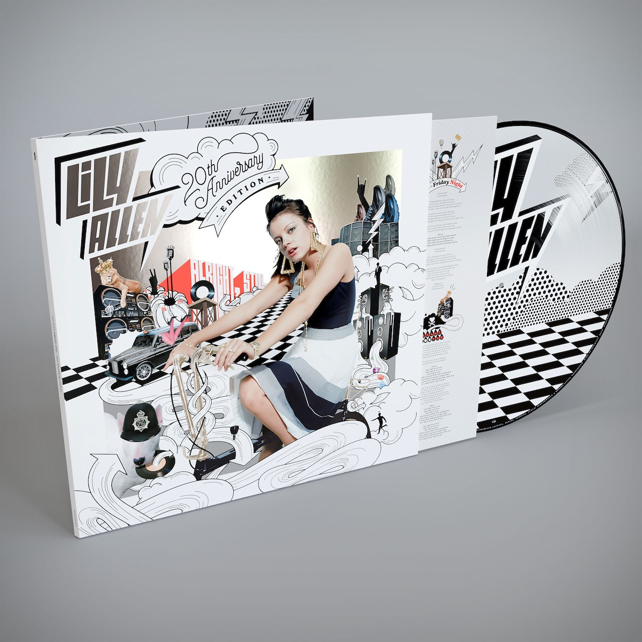 Image of Front Cover of LP - NEW/NEW - LILY ALLEN, Alright, Still (20th Anniversary Limited Edition Picture Disc) (Parlophone; 5026854869964, Europe 2026 Reissue, Gatefold), , Lily Allen’s era-defining iconic debut album Alright, Still celebrates its 20th anniversary with this limited-edition picture disc. Housed in a gatefold sleeve with silver foil featuring new anniversary artwork, the tracklist includes the hits 'Smile', 'LDN', 'Alfie' and 'Littlest Things', plus the bonus track 'Nan You're a Window Sho