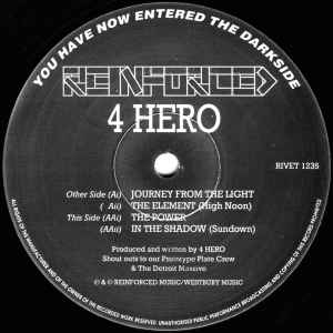 Image of Front Cover of 12" - /G - 4 HERO, Journey From The Light (Reinforced; Rivet1235, UK 1993, Plain Sleeve), lots of marks and scuffs (no picture sleeve),  - 2946042S