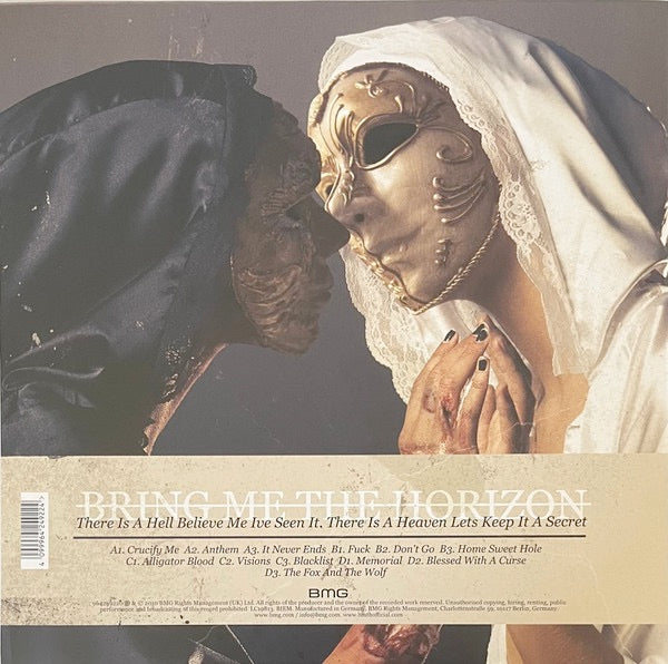 Image of Back Cover of 2xLP - NEW/NEW - BRING ME THE HORIZON, There Is a Hell Believe Me I've Seen It. There Is a Heaven Let's Keep It a Secret. (BMG; 964249220, Europe 2026 Reissue, Limited Edition, 140g Eco Black Vinyl), , There Is A Hell Believe Me I ve Seen It. There Is A Heaven Let s Keep It A Secret is the third album from UK metal act Bring Me The Horizon, originally released in 2010. This latest pressing is the first time it s been pressed in a decade in Europe and the UK. - 3116131C