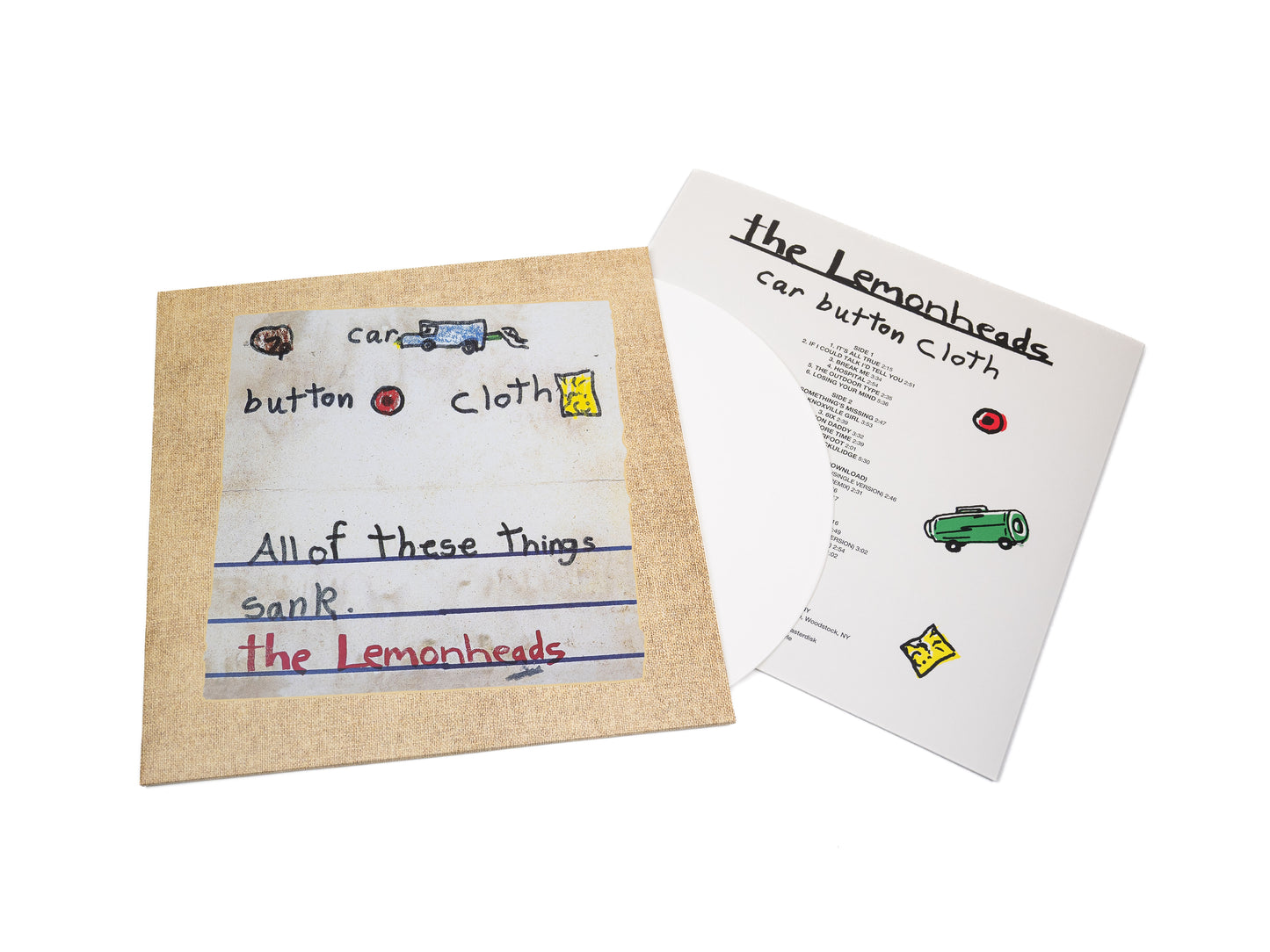 Image of Back Cover of LP - NEW/NEW - THE LEMONHEADS, Car Button Cloth (30th Anniversary Edition) (Fire Records; FIRELP495S, Europe 2026 Reissue, Inner, White Vinyl, Download Code), , Celebrating the album’s 30th anniversary, this reissue includes the original record + a collection of rarities and unreleased cuts (download only), continuing Fire Records in-depth series of reissues from the legendary band. - 9407523C