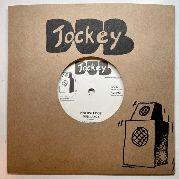 Image of Front Cover of 7" - /VG+ - DUB JUDAH, Knowledge (Dub Jockey; DJ023, UK 2022, Plain Sleeve, Solid Centre), Shiny EX copy.,  - 2916046C