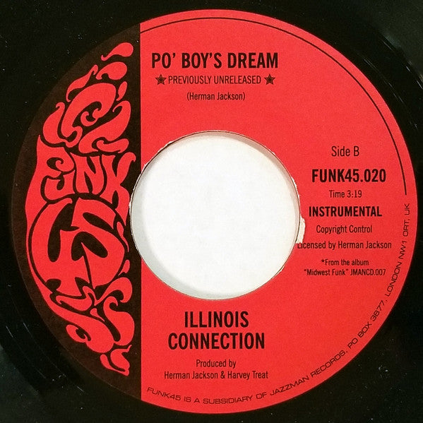 Image of Back Cover of 7" - /EX - ABRAHAM AND THE METRONOMES / ILLINOIS CONNECTION, Party / Po' Boy's Dream (Funk45; FUNK45.020, UK 2004), ,  - 2956054S