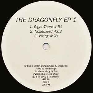Image of Front Cover of 12" - /G+ - DRAGON FLY, The Dragonfly EP 1 (BTB Records; BTB T9, Sweden 1992, Plain Sleeve), Extemsive scuffs and scratches, writing on label and b side label ripped. Lower end of G+,  - 2916055C