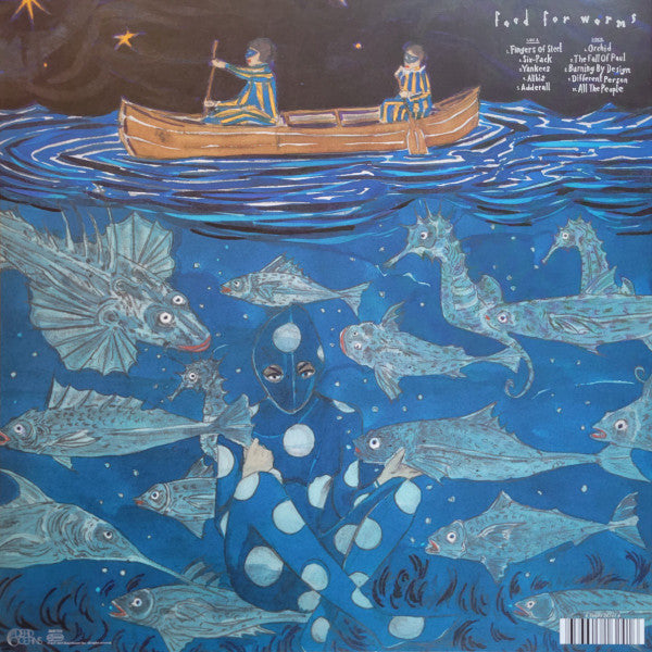 Image of Back Cover of LP - VG+/VG+ - SHAME, Food For Worms (Dead Oceans ; DOC324LP-C5, UK & US 2023, Inner, Blue & Yellow Split Vinyl), ,  - 2826381E