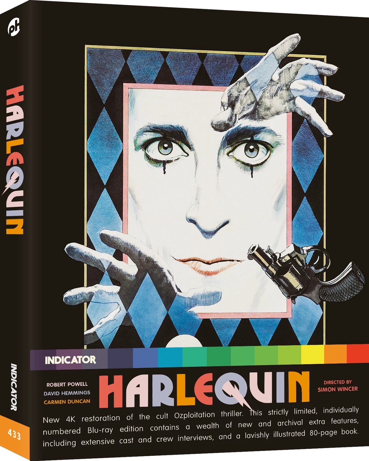Image of Front Cover of DVD - VG+/VG+ - SIMON WINCER, ROBERT POWELL, Harlequin (Indicator ; 433, UK , Box Set, Book, All regions, numbered 1987 of 4000), ,  - 2936028E