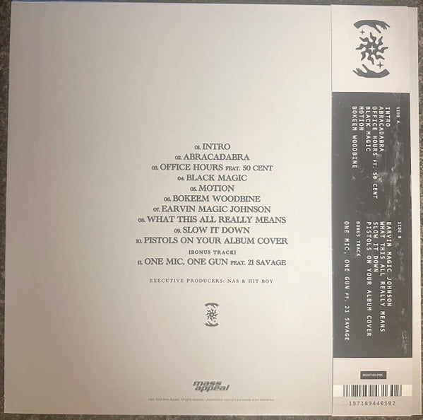 Image of Back Cover of LP - VG/VG+ - NAS, Magic 2 (Mass Appeal; MSAP160LPBK, US 2023, Inner, Poster, Black Ice vinyl, With Obi), ,  - 2926014E
