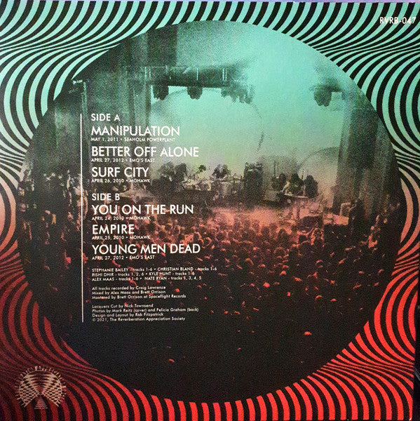 Image of Back Cover of LP - NEW/NEW - THE BLACK ANGELS, Live At Levitation (; RVRB-047, Europe 2021, Red And Blue Swirl Vinyl), ,  - 2936041E