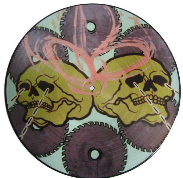 Image of Front Cover of LP - G/VG+ - AGORAPHOBIC NOSEBLEED, Frozen Corpse Stuffed With Dope (Relapse Records; RR 6530-1, USA & Europe 2002, Clear Plastic Stickered Sleeve, Picture Disc, Ltd to 1000), seam splits on all edges of plastic sleeve,  - 2946069S
