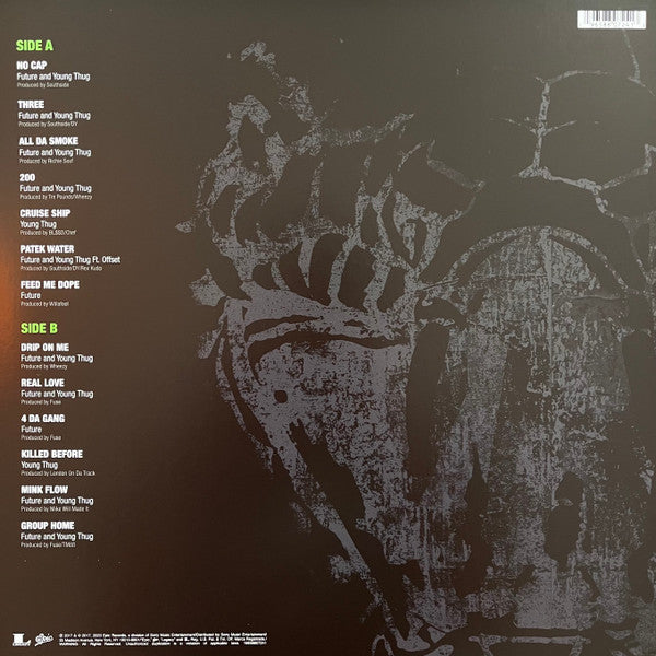 Image of Back Cover of LP - VG+/VG+ - FUTURE AND YOUNG THUG, Super Slimey (Legacy; 1965807241, US 2023, Green Inner), ,  - 2926025E