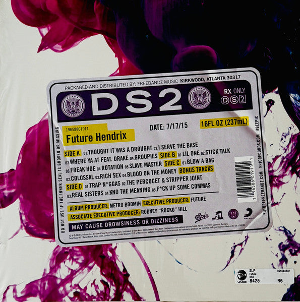 Image of Back Cover of 2xLP - VG+/VG+ - FUTURE, DS2 (Epic; 19658801911, Europe 2023 Reissue, 2 Inners), ,  - 2926029E