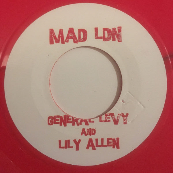 Image of Front Cover of 7" - /EX - GENERAL LEVY & LILY ALLEN / PAPA SAN & LADY G, LDN Rights / Mad LDN (The Heatwave; , UK 2007, Red Vinyl), ,  - 2956120S