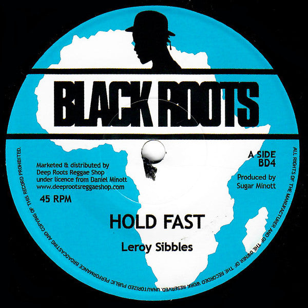 Image of Front Cover of 7"  - /VG+ - LEROY SIBBLES, Hold Fast (Black Roots; BD4, France 2020, Limited Edition / Solid Centre), ,  - 2956125S