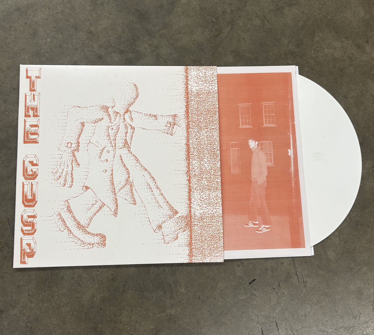 Image of Label Cover of LP - NEW/NEW - THE CUSP, Gum, Money & Other Crimes: Selected Works 2020-2023 (Depression Glass Records; DGR01, UK 2026, Inner, Stickered Outer Plastic Sleeve, White Vinyl), , A merciless one man mission against boredom and complacency, The CUSP (brainchild of ex-Molochs mainman Lucas Fitzsimons) here collects its iconoclastic DIY output to date. Mapping out a psychic pathway between Californian attitude and British insouciance, it s a demolition derby of post-punk ethos, funk-damag