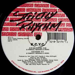 Image of Back Cover of 12" - /VG+ - K.C.Y.C., Under Control (Strictly Rhythm ; SR12174, US 1993), highlighter on label,  - 2946169S