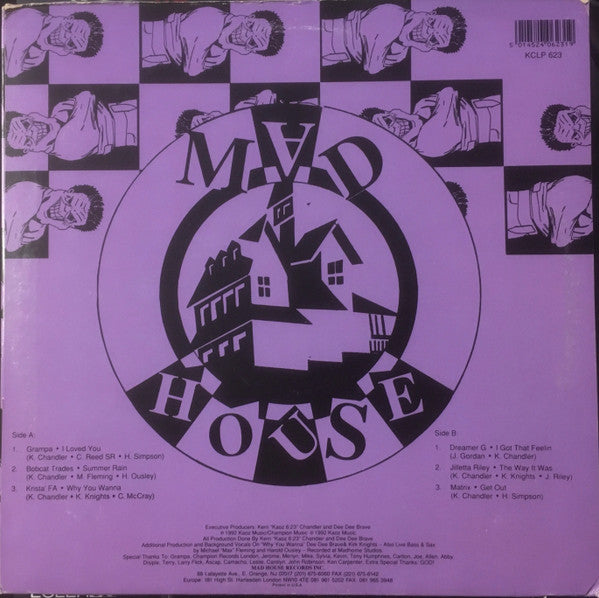 Image of Back Cover of 12" - VG/VG+ - VARIOUS, A Basement, A Red Light, And A Feelin' (A Madhouse Compilation) (Madhouse Records; KCLP 623, US 1992), ,  - 2946164S
