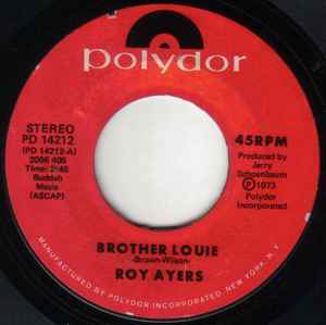 Image of Front Cover of 7" - /VG+ - ROY AYERS, Brother Louie / Virgo Red (Polydor; PD 14212, US 1973), Light marks only.,  - 2926085E