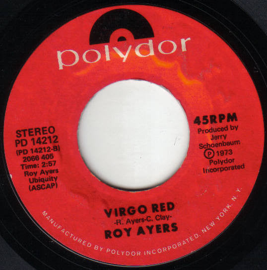 Image of Back Cover of 7" - /VG+ - ROY AYERS, Brother Louie / Virgo Red (Polydor; PD 14212, US 1973), Light marks only.,  - 2926085E