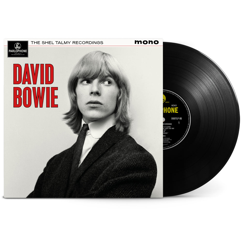Image of Back Cover of LP - NEW/NEW - DAVID BOWIE, The Shel Talmy Recordings (Parlophone; , UK 2026, Black Vinyl), , A new compilation of Bowie's 1965 recordings with famed producer Shel Talmy (The Kinks / The Who etc). The album includes the various backing bands for Bowie at the time; Davie Jones and the Lower Third, Davie Jones, and The Mannish Boys which feature Jimmy Page on guitar. The CD features 10 previously unreleased tracks with unheard Bowie compositions, alternative takes and an instrumental wi