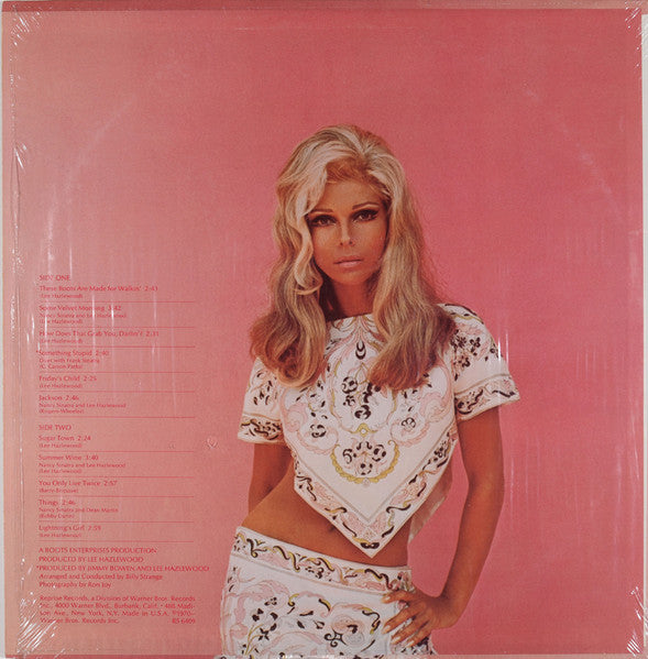 Image of Back Cover of LP - VG/VG - NANCY SINATRA, Nancy's Greatest Hits (Reprise Records; RS 6409, US 1970), Edge and ring wear.,  - 2946125S