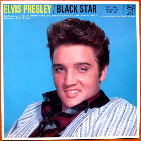 Image of Front Cover of 12" - VG+/VG+ - ELVIS PRESLEY, Black Star (Bilko; EPE-1588, Italy 1986, Picture Sleeve, No Print), ,  - 2926054E