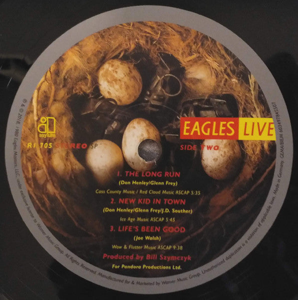 Image of Label Cover of 2xLP - VG+/VG+ - EAGLES, Eagles Live (Asylum; K 62032, UK 1980, Gatefold, 2 Inners, Poster, 180 Gram Vinyl), ,  - 2926173E