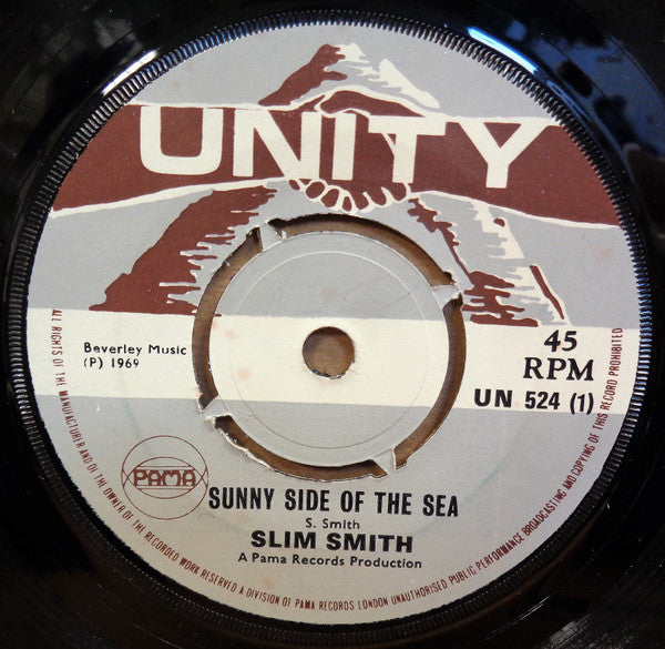 Image of Front Cover of 7" - /G+ - SLIM SMITH, Sunny Side Of The Sea / Place In The Sun (Unity; UN 524, UK 1969, 4-Prong Centre), Lots of light marks, plays strong above grade. Centre intact, SWOL.,  - 2916247C