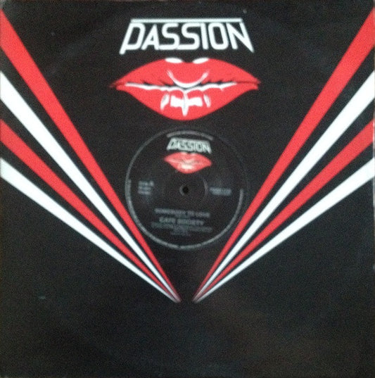 Image of Front Cover of 12" - G+/G+ - CAFE SOCIETY, Somebody To Love / Knight Rider (Passion ; PASH 12 22, UK 1984, Company Sleeve), Pen and scuffs on sleeve,  - 2916301C