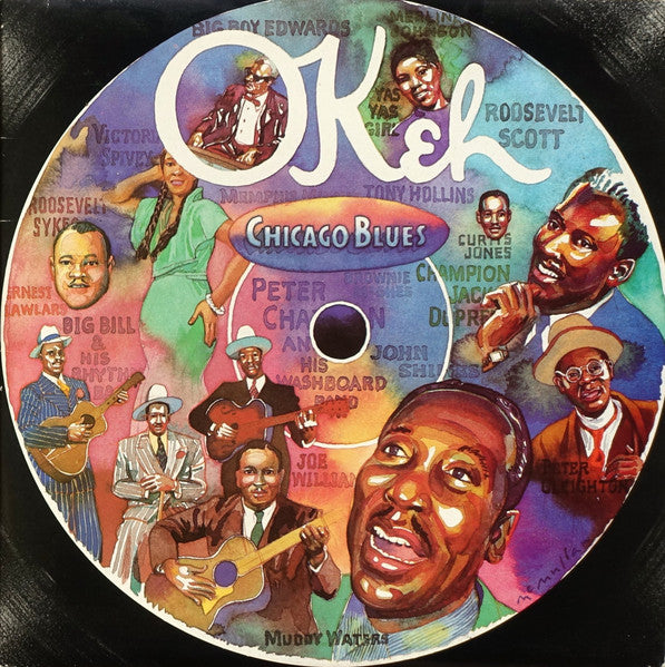 Image of Front Cover of 2xLP - VG/VG+ - VARIOUS, Okeh Chicago Blues (Epic; EPC 22123, UK 1982, Gatefold), Sleeve has edge wear,  - 2916304C