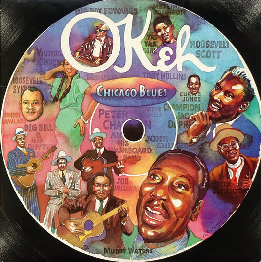 Image of Front Cover of 2xLP - VG/VG+ - VARIOUS, Okeh Chicago Blues (Epic; EPC 22123, UK 1982, Gatefold), Sleeve has edge wear,  - 2916304C
