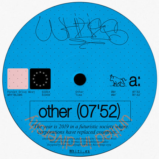 Image of Front Cover of 12" - /VG+ - FOREST DRIVE WEST, Blue 05 (Whities; WHYTBLU05, UK 2019, Plain Sleeve), ,  - 2926231E