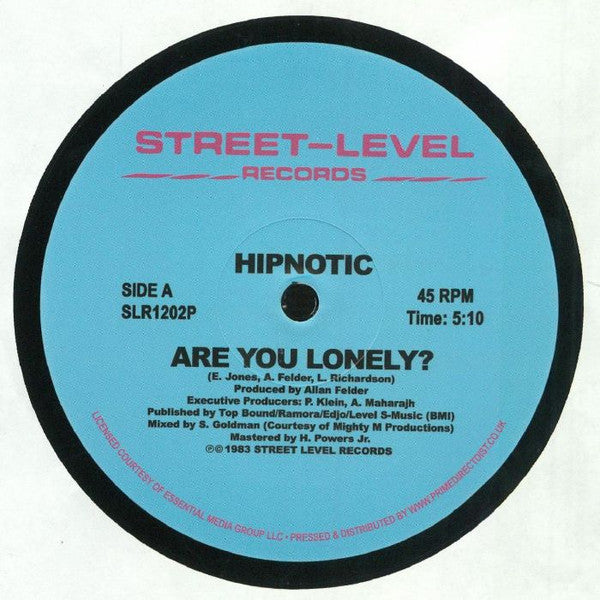 Image of Front Cover of 12" - /VG+ - HIPNOTIC, Are You Lonely? (Street-Level Records; SLR1202P, UK 2019 Reissue, Plain Sleeve, RSD '19), Nice clean copy.,  - 2946190S
