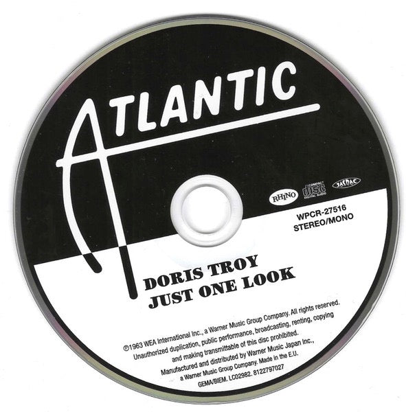 Image of Label Cover of CD - VG+/VG+ - DORIS TROY, Just One Look & Other Memorable Selections (Atlantic; 8122-79702-7, Europe 2014 Reissue, Jewel Case, No Obi), ,  - 2916274C