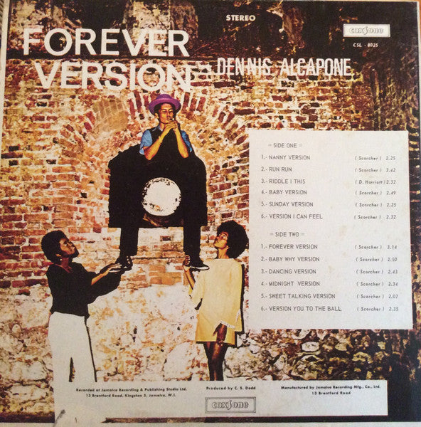 Image of Back Cover of LP - VG+/VG+ - DENNIS ALCAPONE, Forever Version (Coxsone Records; CSL 8025, Jamaica 1980s Reissue), ,  - 2916308C