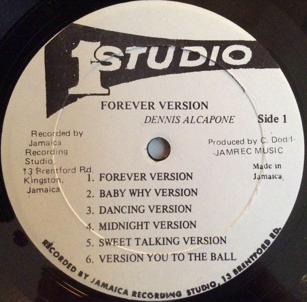 Image of Label Cover of LP - VG+/VG+ - DENNIS ALCAPONE, Forever Version (Coxsone Records; CSL 8025, Jamaica 1980s Reissue), ,  - 2916308C