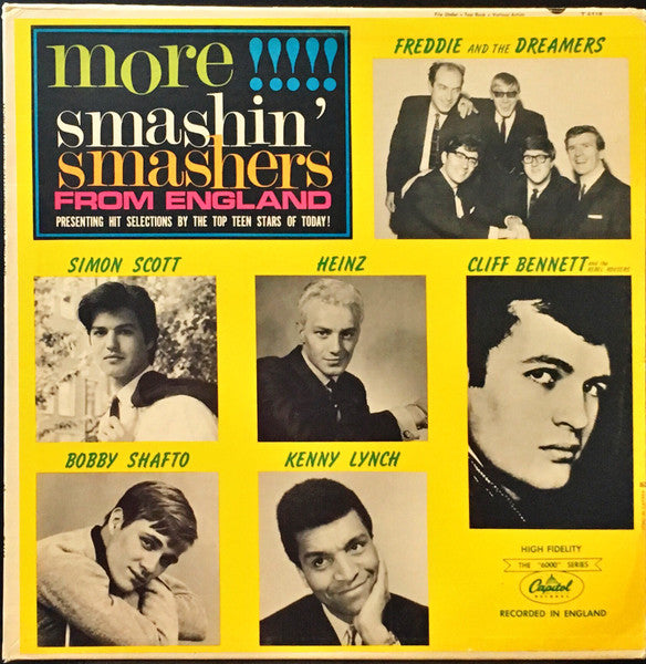 Image of Front Cover of LP - VG/VG - VARIOUS, More Smashin' Smashers From England (Capitol Records; T 6118, Canada 1965), ,  - 2926199E