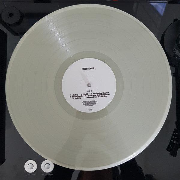 Image of Label Cover of LP - VG/M - ARIANA GRANDE, Positions (Republic Records; 00602435450902, Europe 2021 Reissue, Inner, Limited Edition, Glow In The Dark), Unopened but sleeve has creases and ringwear.,  - 2926254E