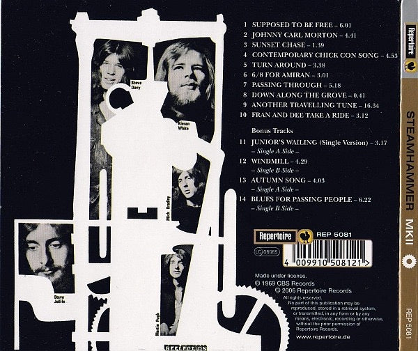 Image of Back Cover of CD - VG+/VG+ - STEAMHAMMER, MK II (Repertoire Records; REP 5081, Germany 2006 Reissue, Digipak, Booklet), ,  - 2916403C