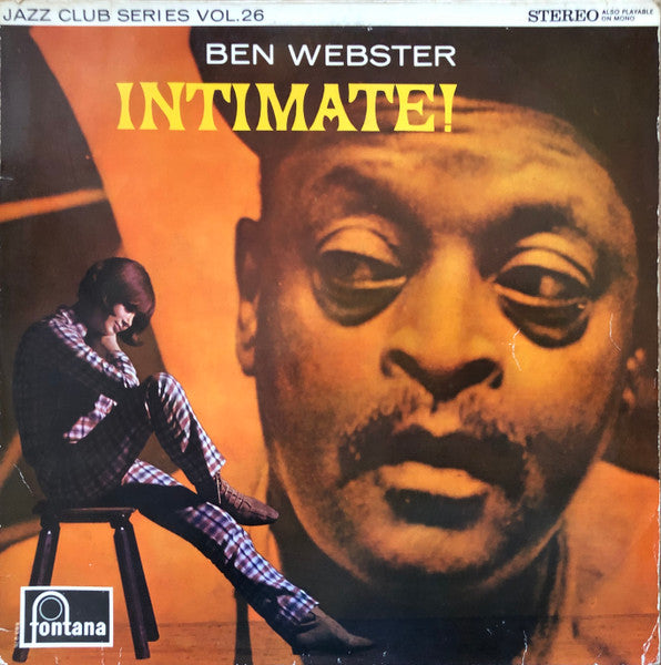 Image of Front Cover of LP - VG+/VG - BEN WEBSTER, Intimate! (Fontana; 883 276 JCY, Netherlands 1965), Few hairline marks only,  - 2946199S