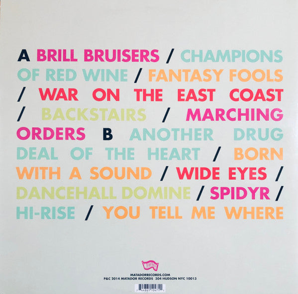 Image of Back Cover of LP - VG+/VG+ - THE NEW PORNOGRAPHERS, Brill Bruisers (Matador; OLE-1047-1, US 2014, Gatefold), ,  - 2926326E