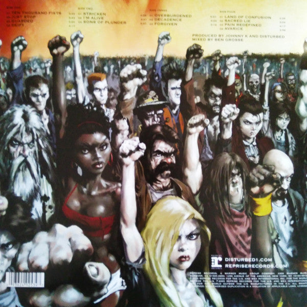 Image of Back Cover of 2xLP - EX/EX - DISTURBED, Ten Thousand Fists (Reprise Records ; 9362-49253-4, Europe 2015, Gatefold, Insert), ,  - 2926120E