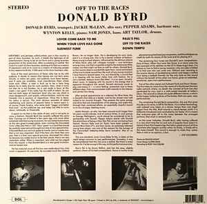 Image of Back Cover of LP - VG/VG+ - DONALD BYRD, Off To The Races (DOL; DOL884H, Europe 2016 Reissue, 180 Gram Vinyl), Corner crease,  - 2946273S