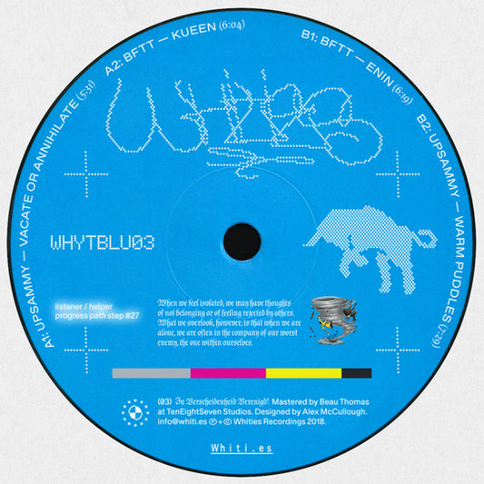 Image of Front Cover of 12" - /VG+ - UPSAMMY / BFTT, Blue 03 (Whities ; WHYTBLU03, UK 2018), ,  - 2946285S