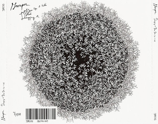 Image of Back Cover of CD - VG+/VG+ - GROUPER, Dragging A Dead Deer Up A Hill (Type; TYPE038, UK 2008, Jewel Case), ,  - 2916473C