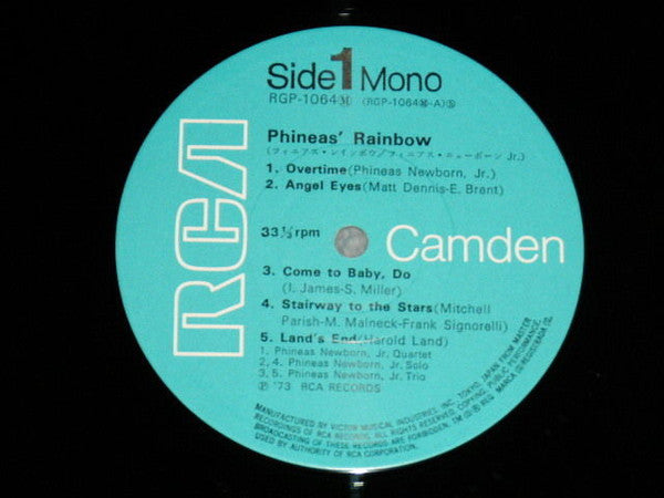 Image of Label Cover of LP - VG+/VG+ - PHINEAS NEWBORN JR., Phineas' Rainbow (RCA; RGP-1064 (M), Japan 1973, Insert), Ring wear on sleeve, close to VG+. Obi is not included.,  - 2946299S