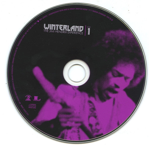 Image of Label Cover of 4xCD - VG/VG - THE JIMI HENDRIX EXPERIENCE, Winterland (Experience Hendrix; 88697936192, US 2011, Digibook), Light marks only on Disc 3. Light edge wear, small tear on front, a few small stains and indents.,  - 2956376S