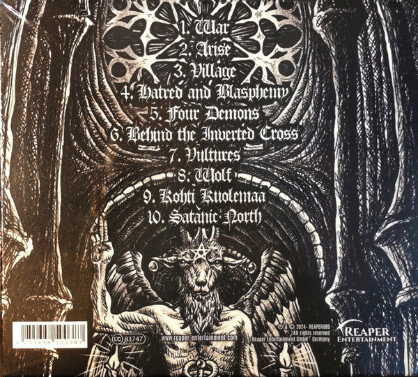 Image of Back Cover of CD - VG+/VG+ - SATANIC NORTH, Satanic North (Reaper Entertainment; REAPER089, Germany 2024, Poster), ,  - 2936161E