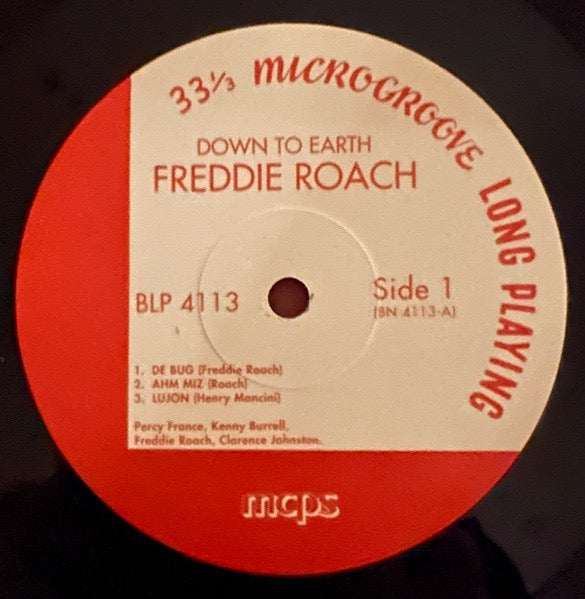 Image of Label Cover of LP - VG+/VG - FREDDIE ROACH, Down to Earth (Rat Pack Records; BLP 4113, France 2023 Reissue, Unofficial), ,  - 3016018C